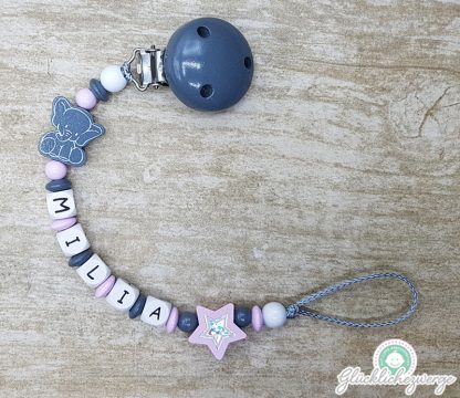 Personalisierte Schnullerkette mit Namen / Namenskette Baby